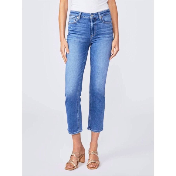 NWOT Paige Cindy Crop Jeans in Rock Show Distressed size 24 - Picture 2 of 11